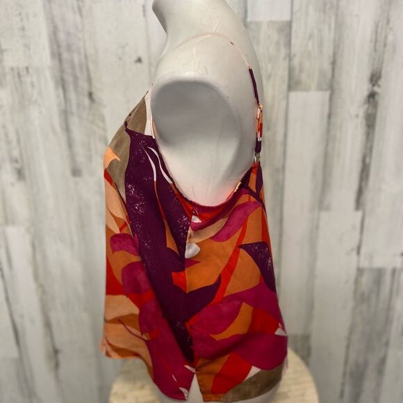 A New Day Women’s Abstract Leaf Print Cami Tank Top Size M - Picture 2 of 4